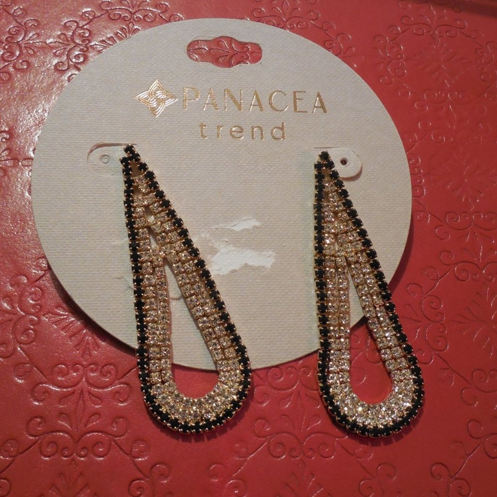 Panacea Star Girl Homecoming Prom Cocktail Pave Baubles Long Teardrop Earrings 13$